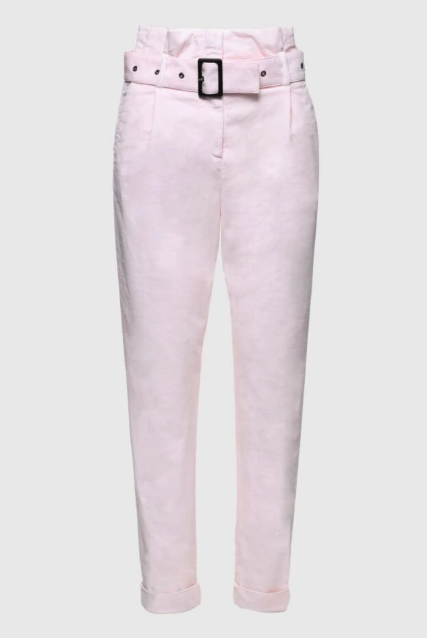 Peserico woman pink cotton trousers for women купить с ценами и фото 155868 - photo 1