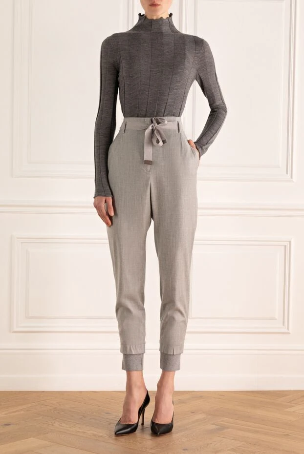 Peserico woman gray trousers for women купить с ценами и фото 155914 - photo 2