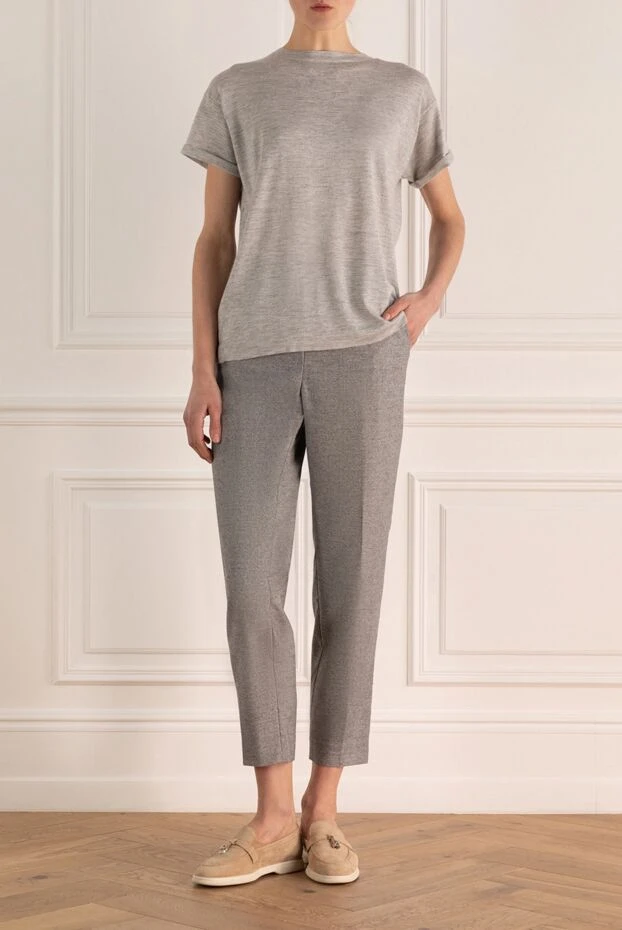 Peserico woman gray trousers for women купить с ценами и фото 155923 - photo 2