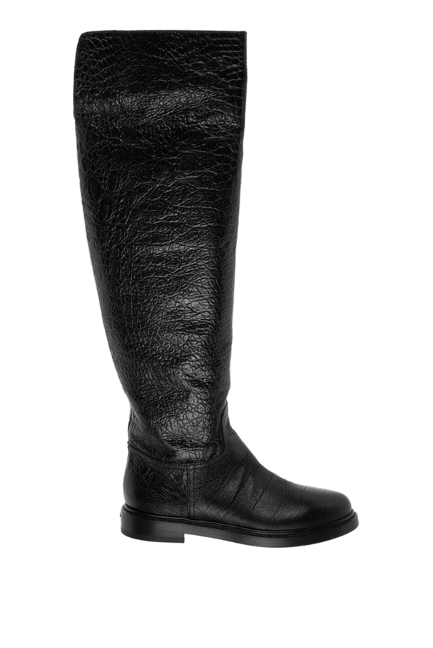 Le Silla woman black leather boots for women купить с ценами и фото 155962 - photo 1