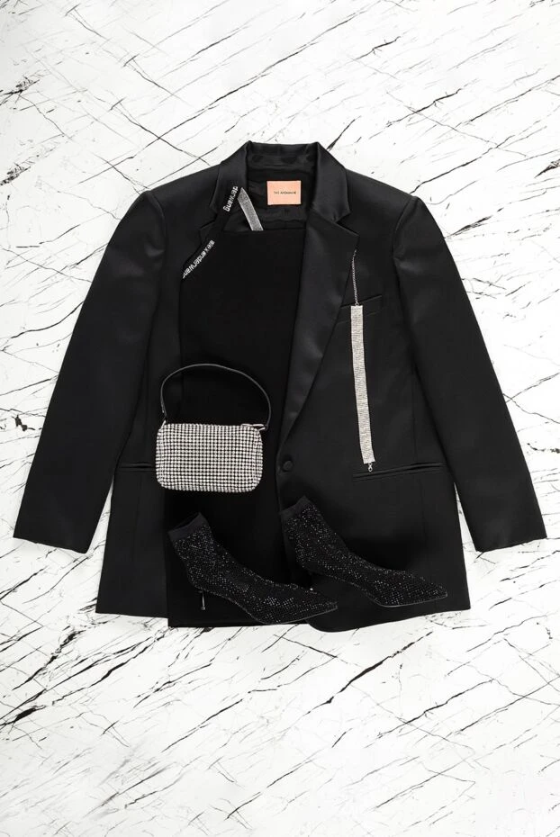 Le Silla ботинки женские черные замшевые с люрексом 155964 - фото 2