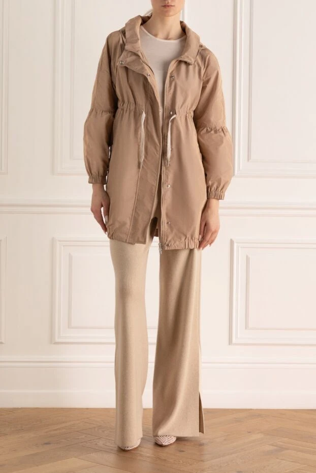 Panicale woman women's beige polyester coat купить с ценами и фото 156012 - photo 2