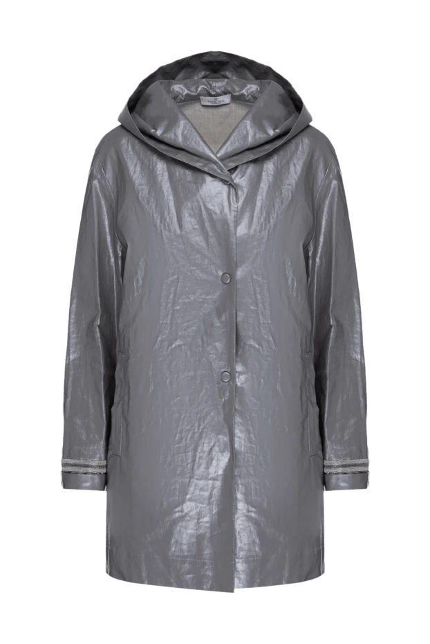 Panicale woman women's gray linen and polyurethane raincoat купить с ценами и фото 156015 - photo 1