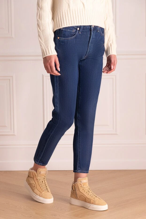 Citizens of Humanity woman women's blue wide-leg jeans made of cotton and lyocell 181083 - photo 3