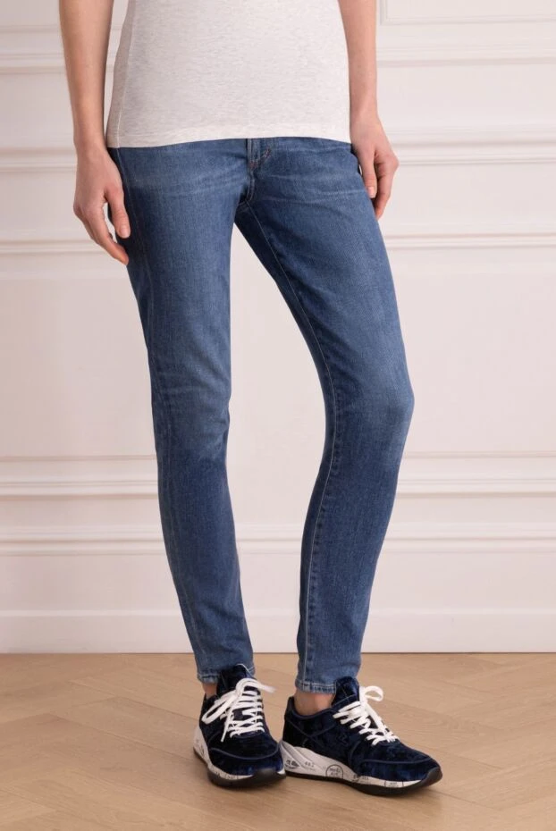 Citizens of Humanity woman women's blue wide-leg jeans made of cotton and lyocell 181083 - photo 3