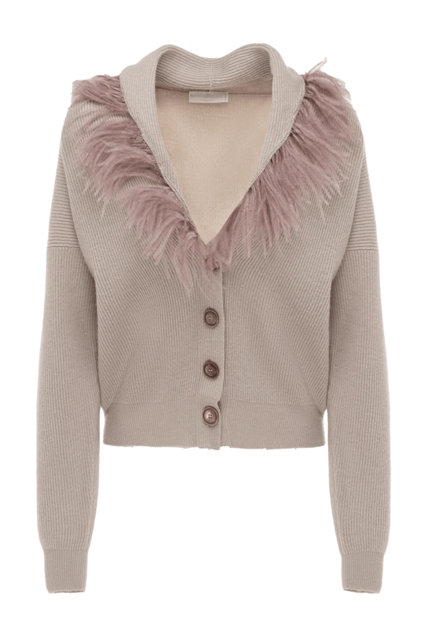 Rocco Ragni woman beige cardigan for women купить с ценами и фото 156090 - photo 1