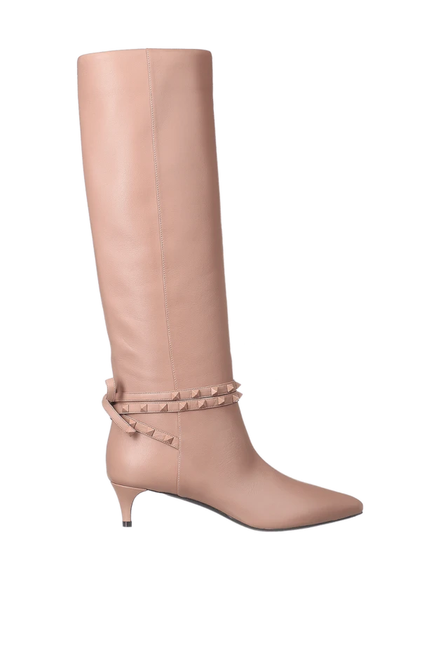 Valentino woman beige leather boots for women купить с ценами и фото 156127 - photo 1