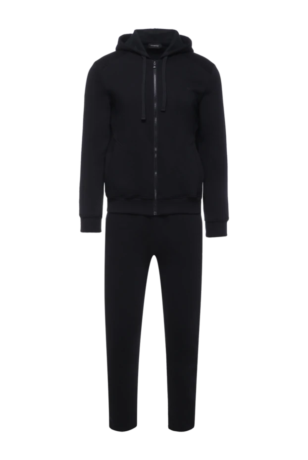 Ermenegildo Zegna man men's sports suit made of cotton and polyester, black купить с ценами и фото 156208 - photo 1