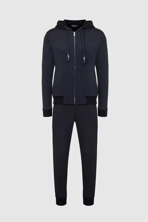 Ermenegildo Zegna man men's sports suit made of cotton and polyamide, black купить с ценами и фото 156219 - photo 1