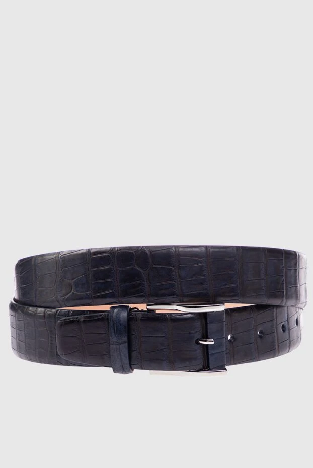 Cesare di Napoli man crocodile leather belt blue for men купить с ценами и фото 156270 - photo 1