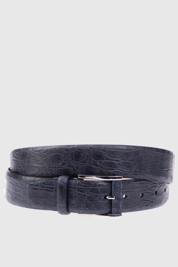 Cesare di Napoli man crocodile leather belt blue for men купить с ценами и фото 156271 - photo 1