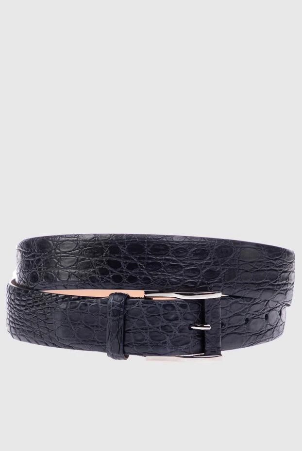 Cesare di Napoli man crocodile leather belt blue for men купить с ценами и фото 156273 - photo 1