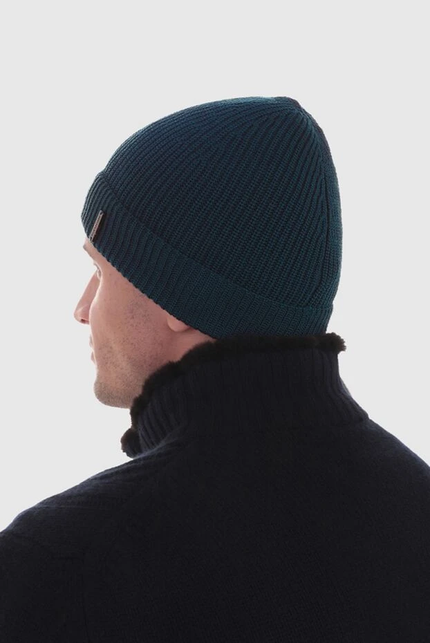 Corneliani man green wool hat for men купить с ценами и фото 156278 - photo 2