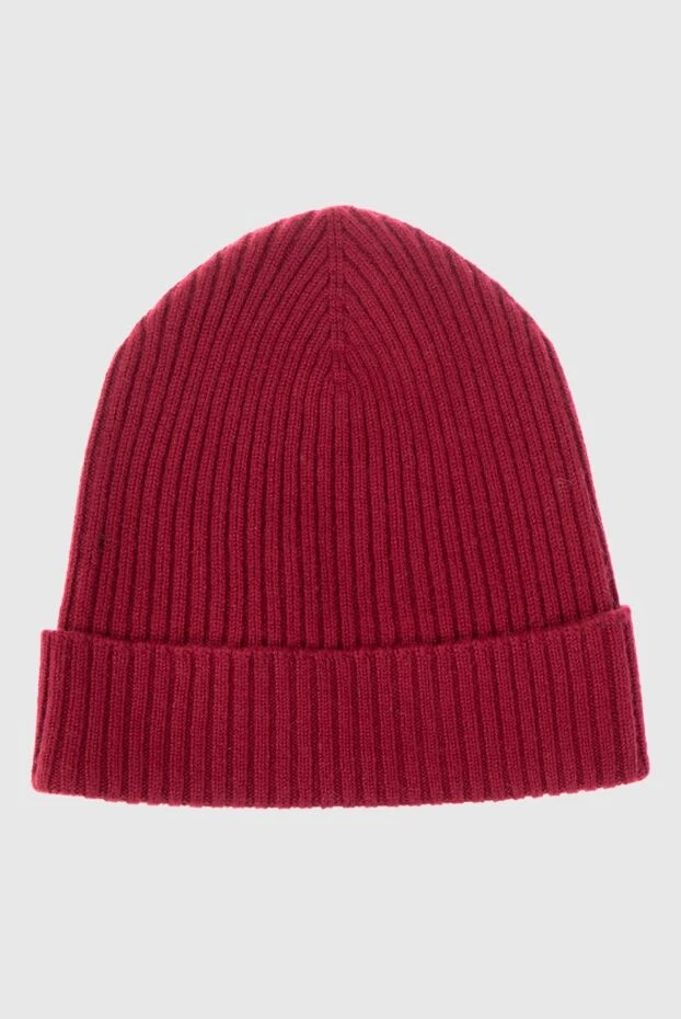 Corneliani man men's burgundy cashmere hat купить с ценами и фото 156281 - photo 2