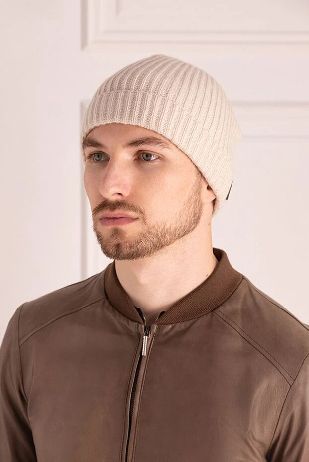 Corneliani man beige cashmere hat for men купить с ценами и фото 156284 - photo 2