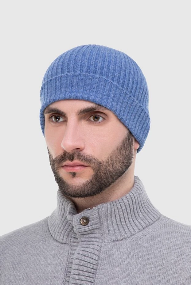 Corneliani man cashmere hat blue for men купить с ценами и фото 156287 - photo 2