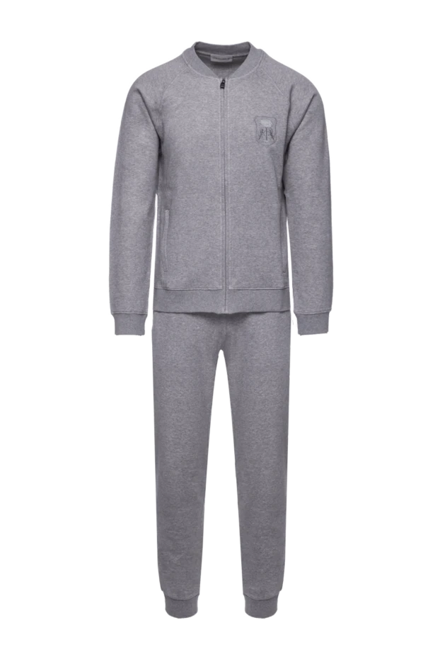 Corneliani man men's sports suit made of cotton and polyamide, gray купить с ценами и фото 156292 - photo 1