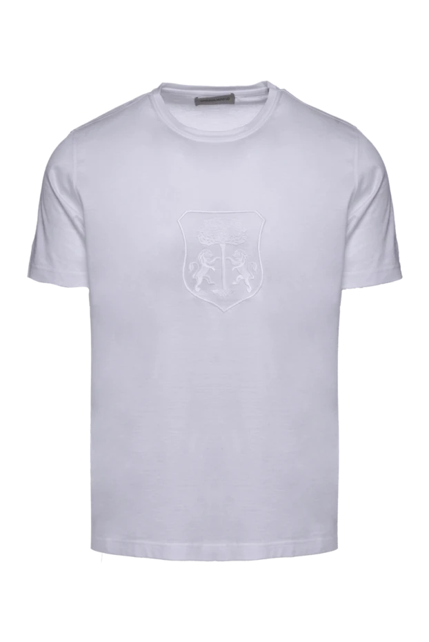 Corneliani man white cotton t-shirt for men купить с ценами и фото 156293 - photo 1