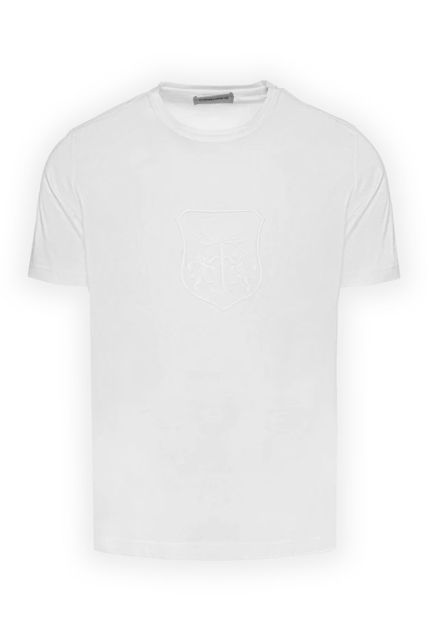 Corneliani man white cotton t-shirt for men купить с ценами и фото 156293 - photo 1