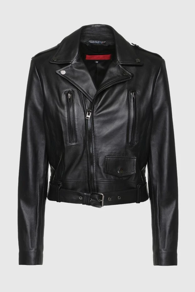 Giorgio&Mario woman women's black genuine leather jacket купить с ценами и фото 156335 - photo 1