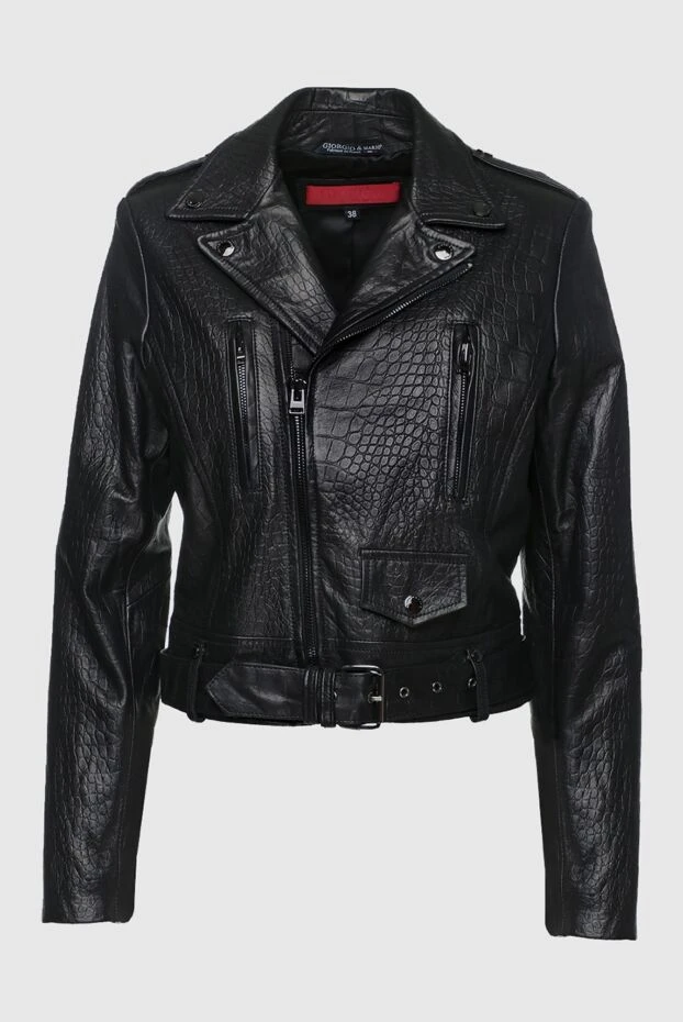 Giorgio&Mario woman women's black genuine leather jacket купить с ценами и фото 156336 - photo 1