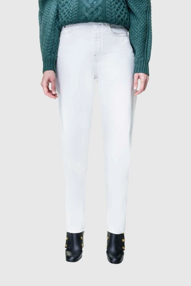 Isabel Marant джинсы женские хлопковые белые прямого кроя 156392 - фото 3