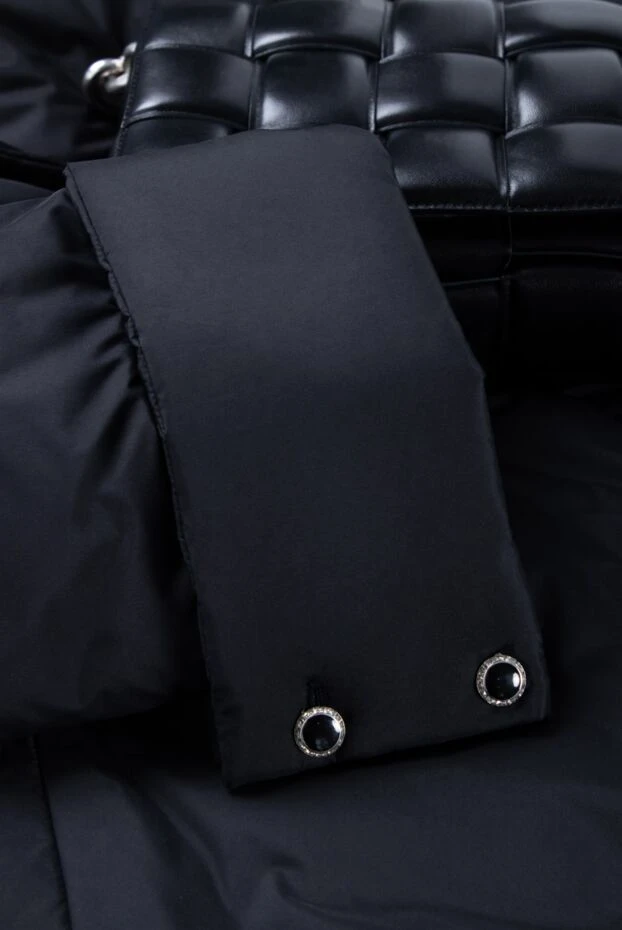 Khrisjoy черный женский пуховик жакетного кроя с двубортной застежкой
 156469 - фото 2