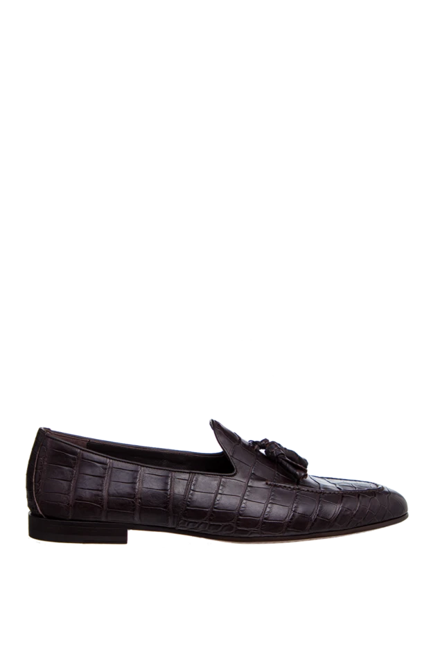 Cesare di Napoli man brown alligator loafers for men купить с ценами и фото 156494 - photo 1