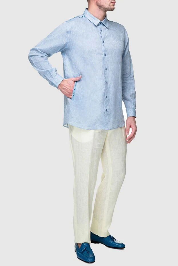 Torras man men's blue linen shirt купить с ценами и фото 156500 - photo 2