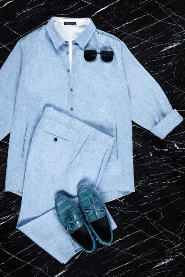 Torras жағалы және ұзын жеңді ерлер зығыр көйлегі 156500 - фото 2