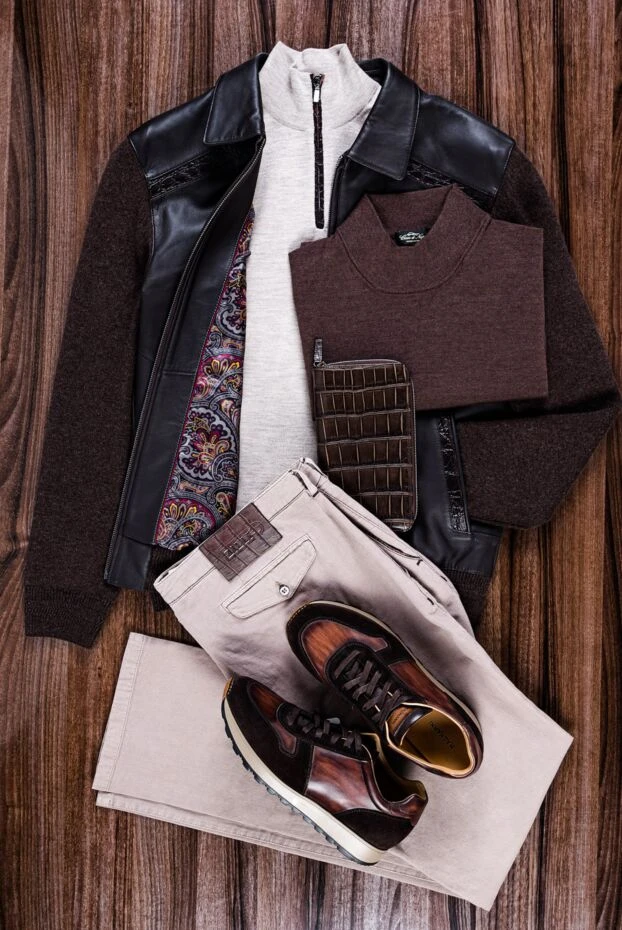 Torras жүн, жібек және кашемир тройер бежевый ерлер 156502 - фото 2