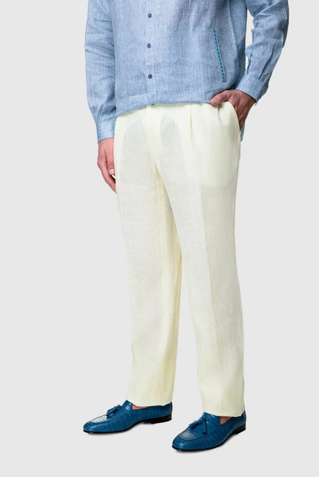 Torras man men's yellow linen trousers купить с ценами и фото 156508 - photo 2