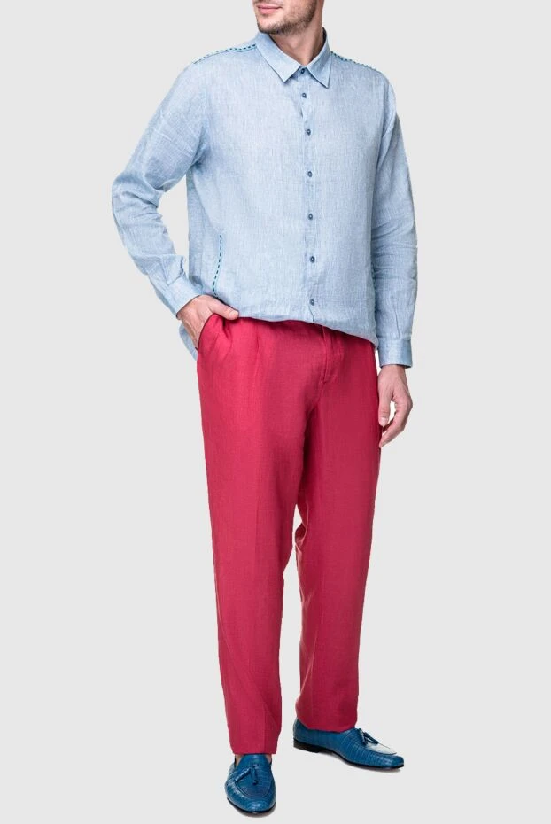 Torras man pink linen trousers for men купить с ценами и фото 156509 - photo 2