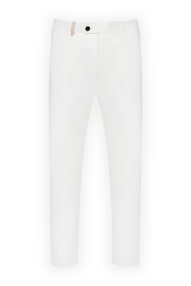 Men's linen trousers white breathable for warm weather
- photo 1
