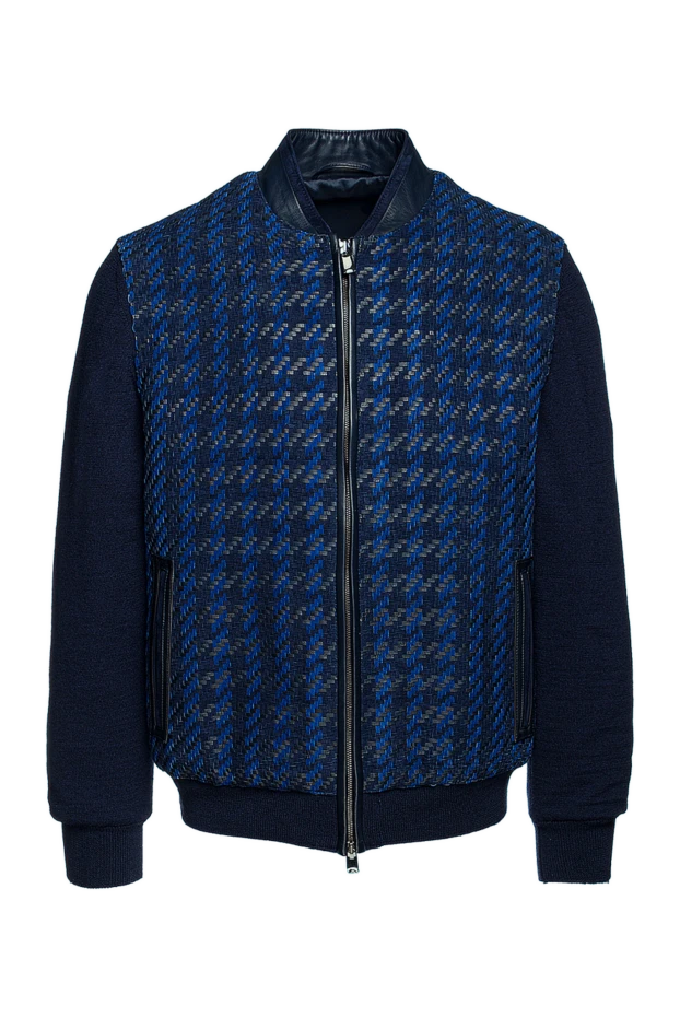 Torras man wool and genuine leather jacket blue for men купить с ценами и фото 156515 - photo 1