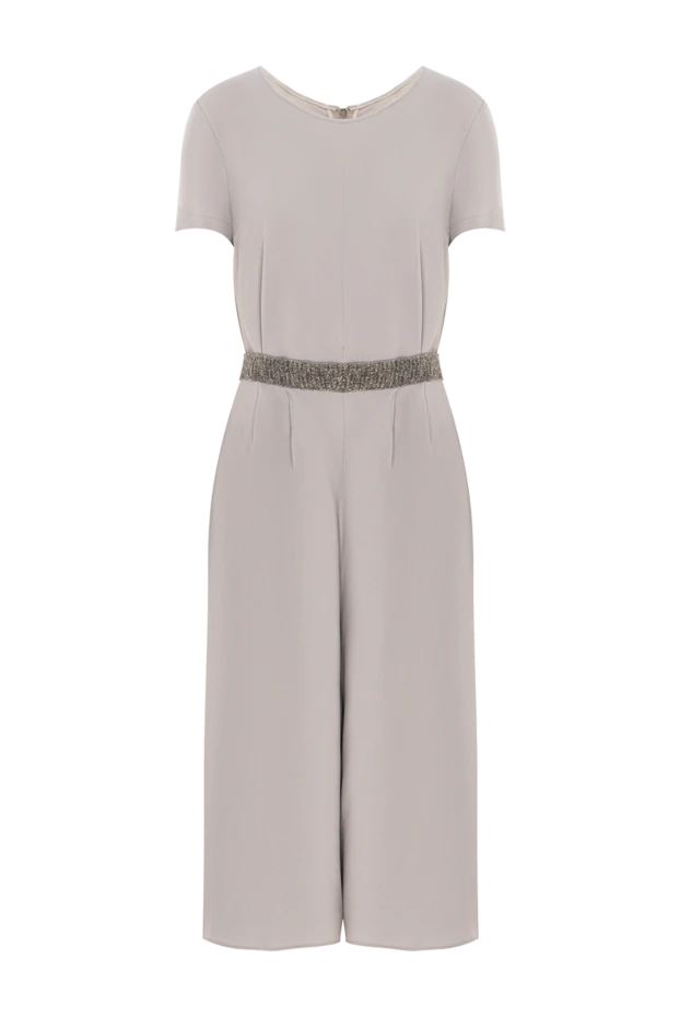 Женский комбинезон серый с расклёшенными брюками кюлотами
- фото 1