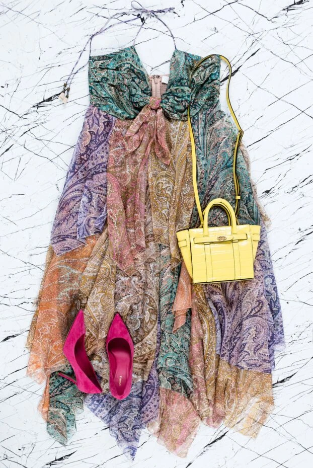 Zimmermann многоцветное платье из шёлка с асимметричным кроем и бантом
 156598 - фото 3