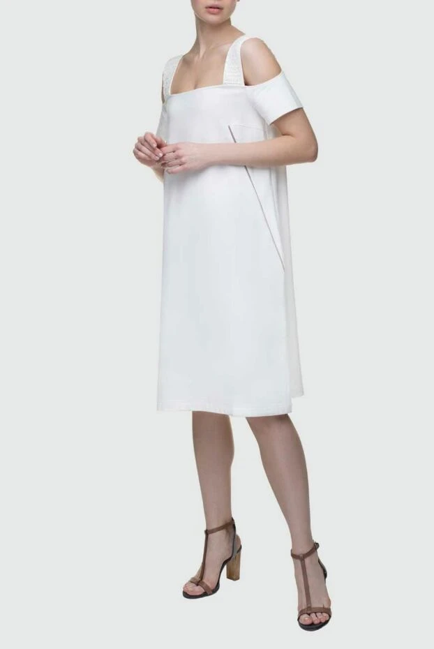 Panicale woman white cotton dress for women купить с ценами и фото 156680 - photo 2