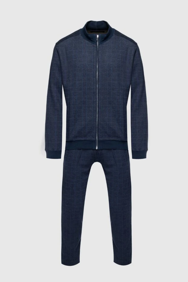 Cesare di Napoli man men's sports suit made of cotton and polyamide blue купить с ценами и фото 156735 - photo 1