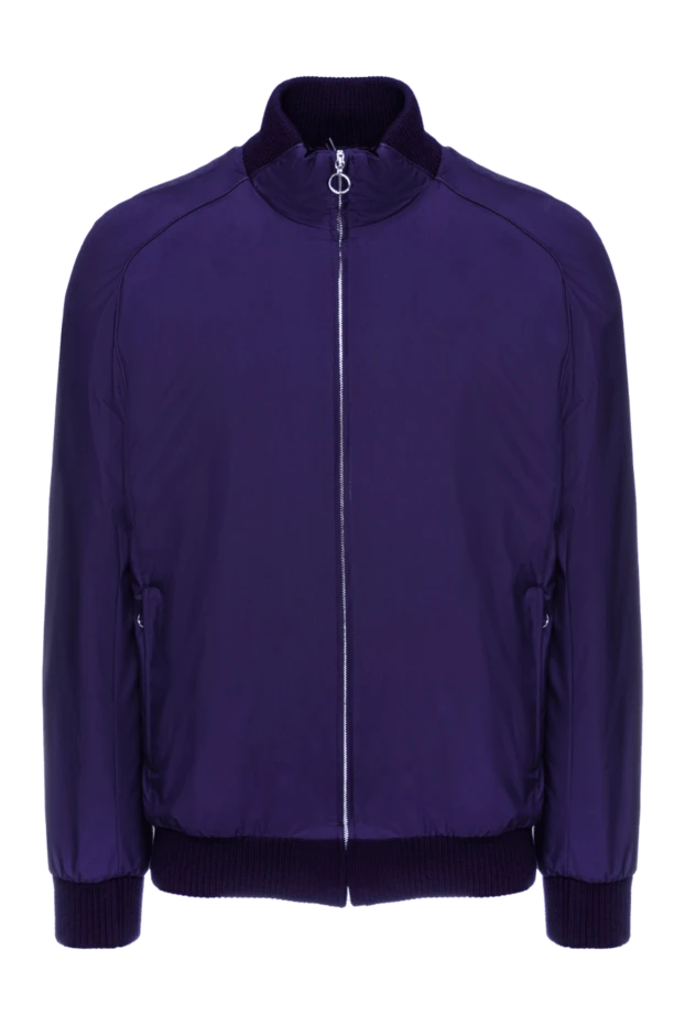 Куртка из нейлона и кашемира фиолетовая мужская - фото 1