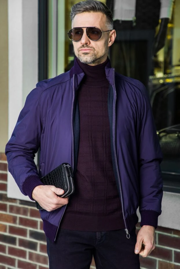 Seraphin куртка из нейлона и кашемира фиолетовая мужская 156754 - фото 2