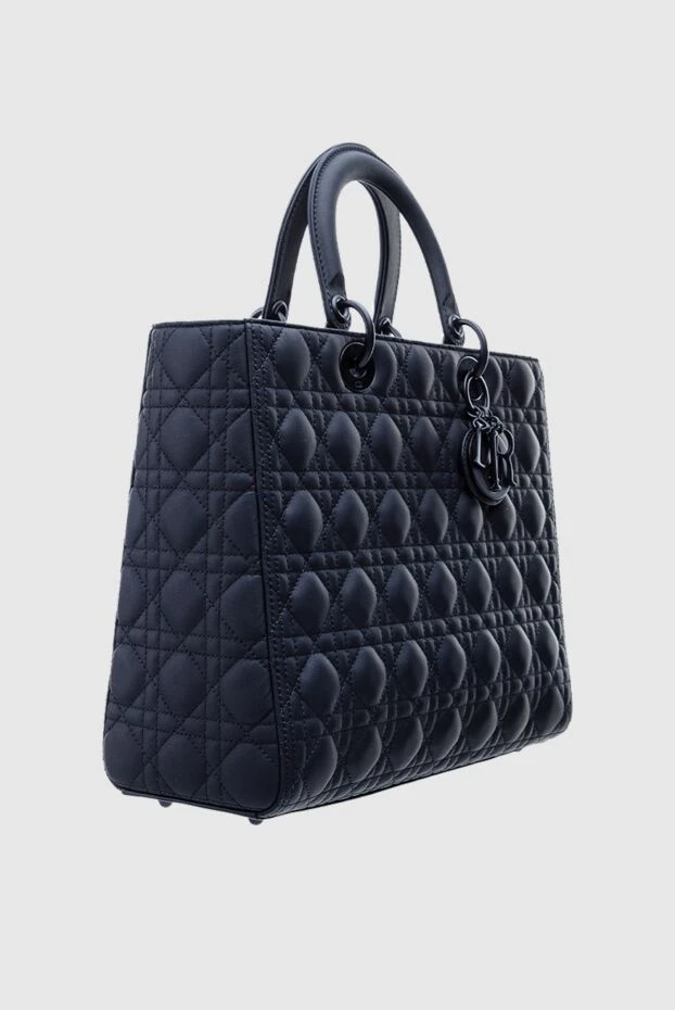 Dior черная женская сумка lady из натуральной кожи 156772 - фото 3