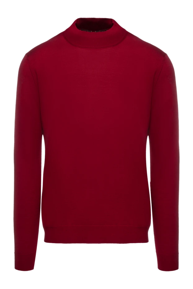 Cesare di Napoli man burgundy wool turtleneck jumper for men купить с ценами и фото 156808 - photo 1