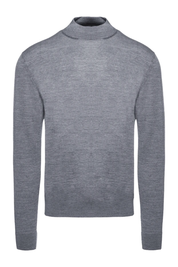 Cesare di Napoli man gray wool turtleneck jumper for men купить с ценами и фото 156809 - photo 1