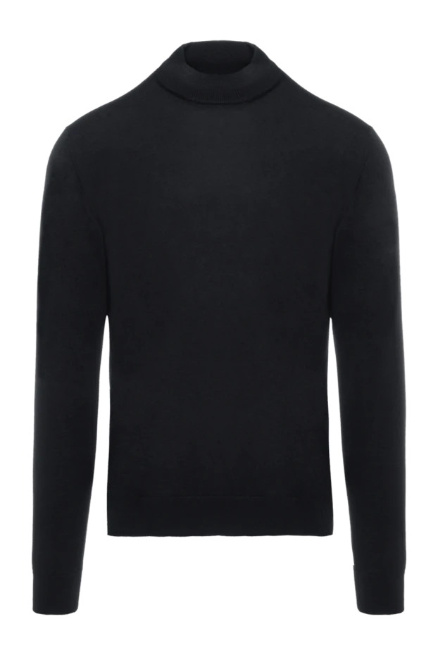 Cesare di Napoli man black wool turtleneck jumper for men купить с ценами и фото 156812 - photo 1