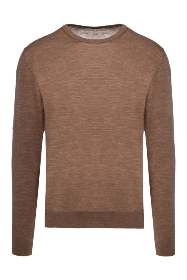 Cesare di Napoli man brown wool jumper for men купить с ценами и фото 156821 - photo 1