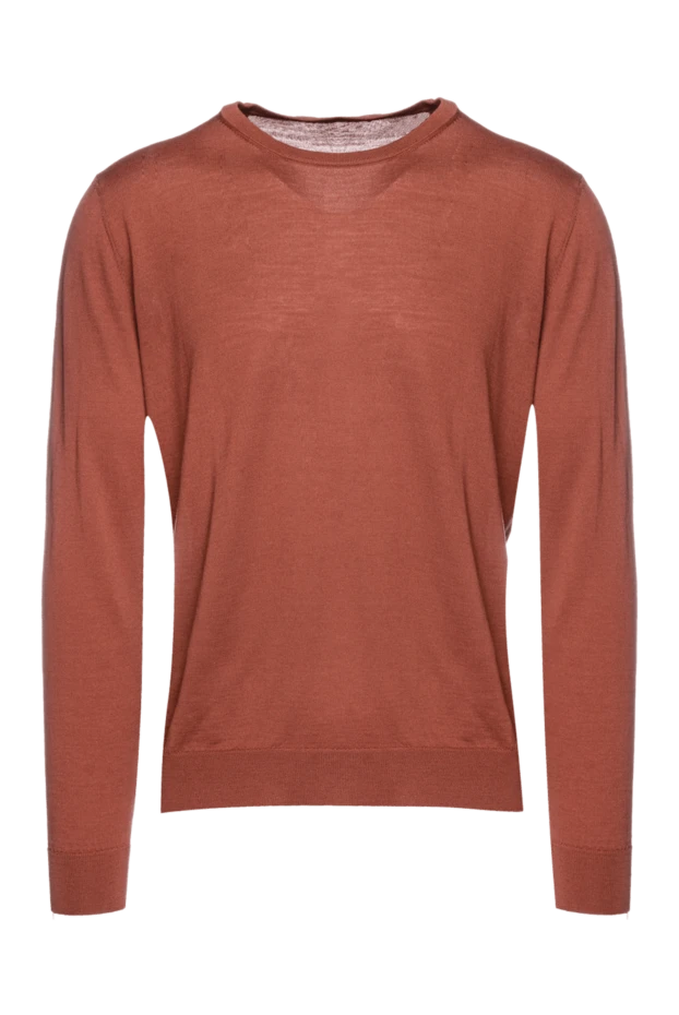 Cesare di Napoli man wool jumper orange for men купить с ценами и фото 156822 - photo 1