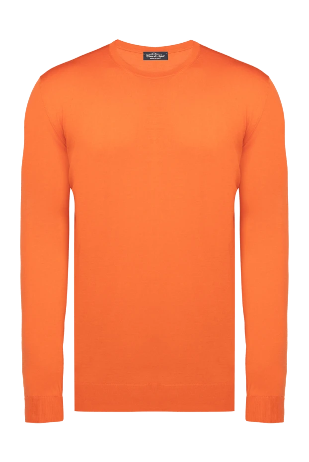 Cesare di Napoli man wool jumper orange for men купить с ценами и фото 156827 - photo 1