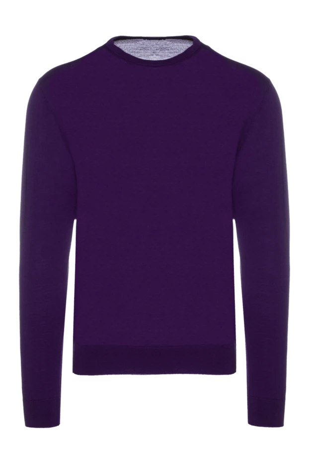 Cesare di Napoli man violet wool jumper for men купить с ценами и фото 156831 - photo 1