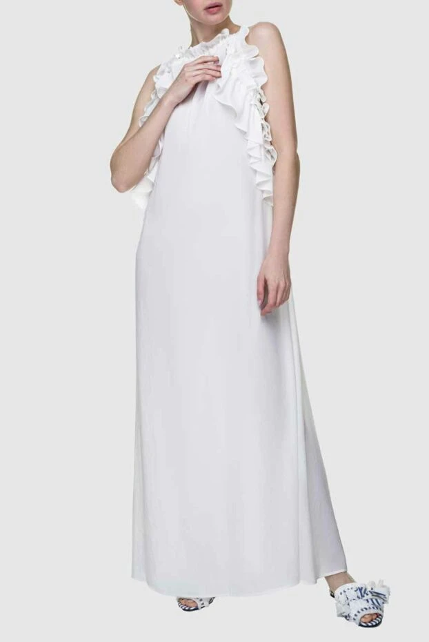 P.A.R.O.S.H. woman white polyester dress for women купить с ценами и фото 156847 - photo 2